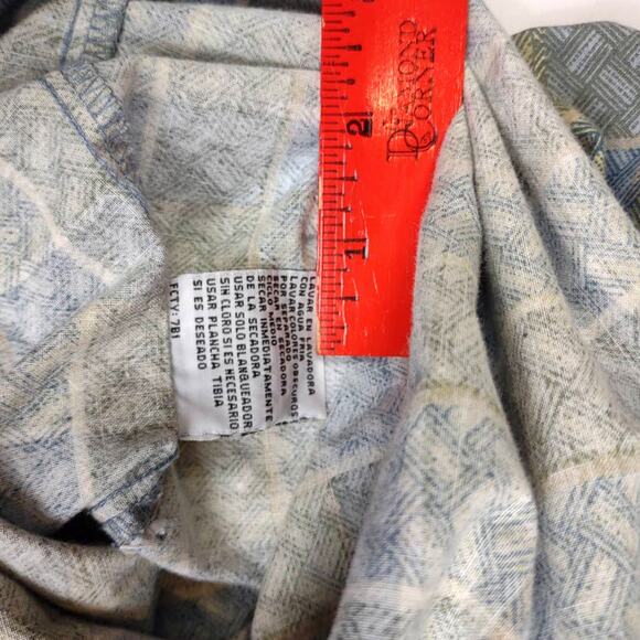 Vintage Bugle Boy Shirt Men's Large Geometric Long Sleeve Button Up 90's - Picture 9 of 9